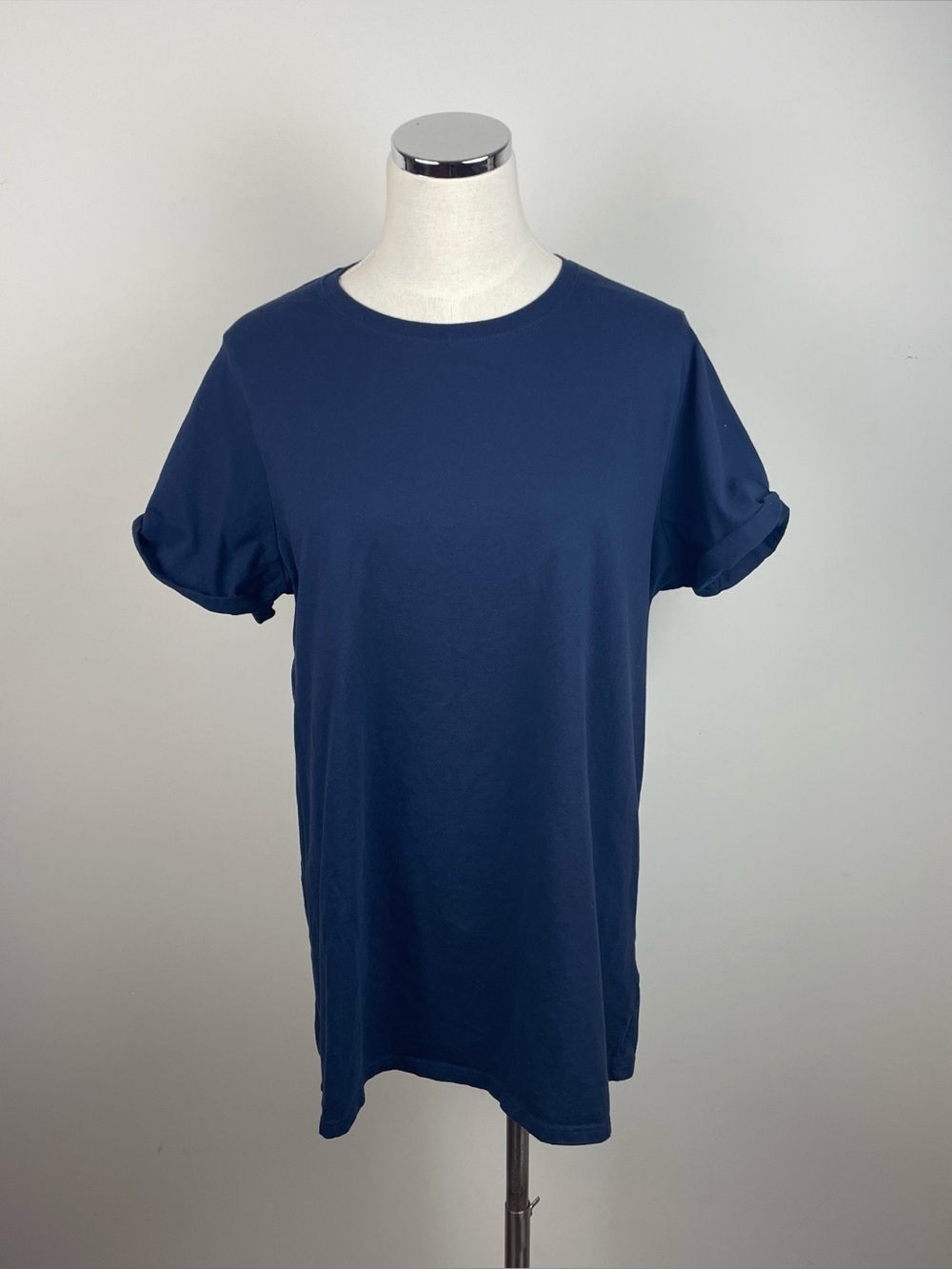 Topshop Maternity Solid Navy Blue Tee Shirt Women Size 10